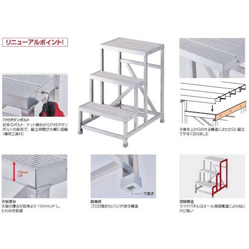 ハセガワ ライトステップ DB型 3段 0.9m(17823) DB3-649