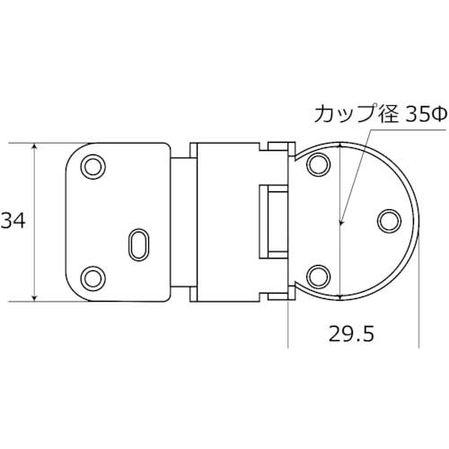 WAKI バラ 鉄アングル丁番 セントク 16X15 3439800
