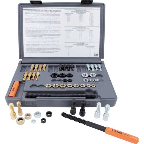 LANGTOOLS ねじ山修正工具セット 48点 タップ・ダイスセット インチ・ミリ対応 971