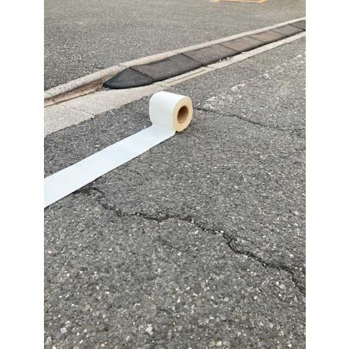 TRUSCO 舗装道路用仮ラインテープ 50mm幅×45m 白 CR5045-W