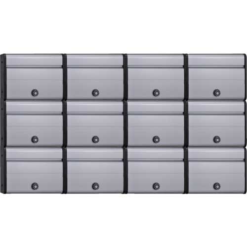 DAIKEN ステンレス集合郵便受ポステック 静音ダイヤル錠 前入前出シルバー CSP-106DS