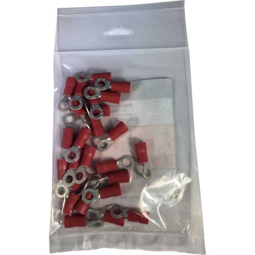 ストロングホールド ビニール絶縁被覆付圧着端子(丸形) 電線サイズ:AWG8/8sq 取付ネジ:M6 25個入り EV8-14R-Q