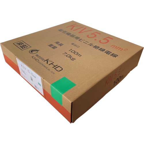 KHD KIV5.5 緑 100m KIV5.5SQ-10-100M