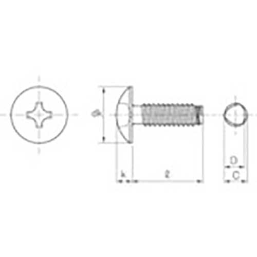 TRUSCO トラス頭低トルクねじ 三価白 Sタイプ M4×10 400本入 ヘキサゴンパック S049-0410