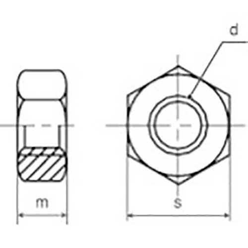 TRUSCO 六角ナット2種 三価白 M4 940個入 ヘキサゴンパック S089-0004