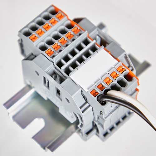 TRUSCO スプリング式端子台2線式 2極 電線サイズ0.25〜2.5 SPTB24A-2-2P