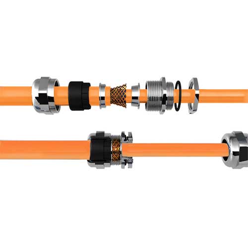 TRUSCO 【売切廃番】 EMCケーブルグランド 適合ケーブル30〜35.5mm M50X1.5 TM3235(5035)BRL-EMC-R