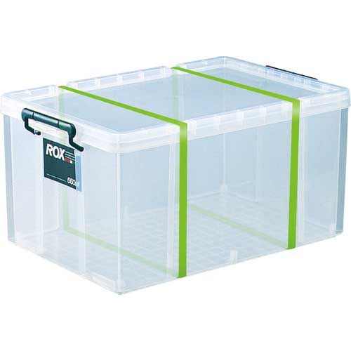 TENMA フタ式収納ケース ロックス 740-2L クリア 440×740×360 110001176