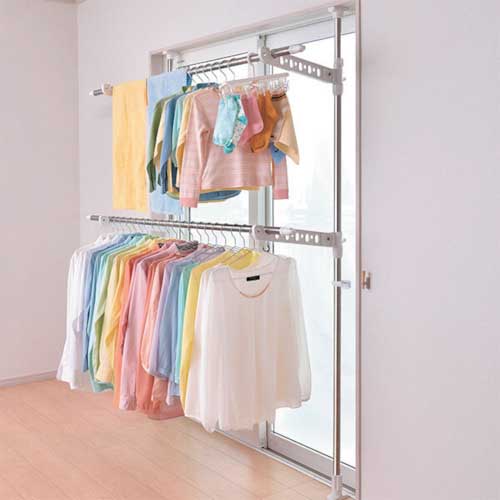 TENMA PORISH 突っ張り式物干し 窓枠用 PS-19 組立式 811000444