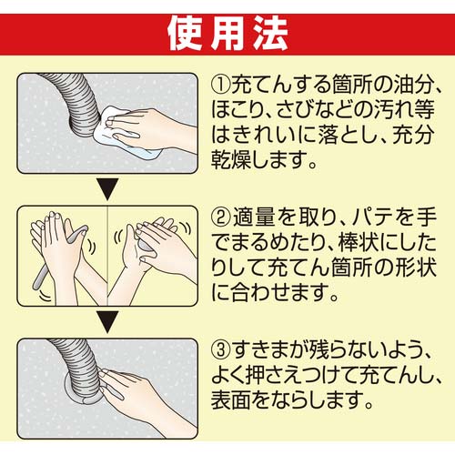 セメダイン 不乾性充てん材 すきまパテ 200g/箱(ヘッダー付) 灰 HC-134