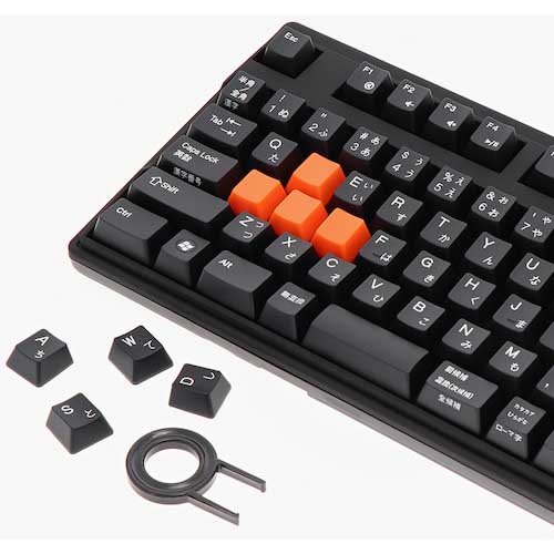 【廃番】オウルテック Cherryメカニカルキースイッチ採用 日本語109キー 「青軸」採用 メカニカルキーボード OWL-KB109CBL2-BK