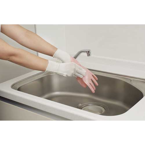 【廃番】エステー ファミリー プレミアム手肌ケア手袋 フリーサイズ シルキーホワイト ST76091