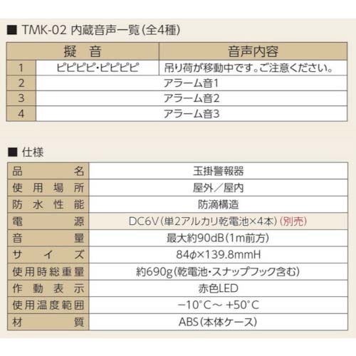 ユニット 玉掛警報器プラス TMK-02