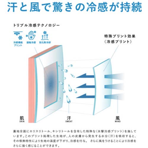 リベルタ 氷撃 フリーズテックワーク 長袖クルーネック ホワイト Lサイズ FTW-25171566
