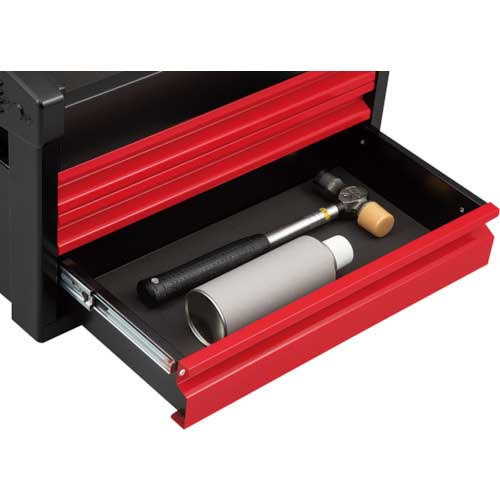 KTC スチール製工具箱 チェスト(3段3引出し) シルバー×レッド×ブラック 間口510×奥行275×高さ325mm EKR-103A