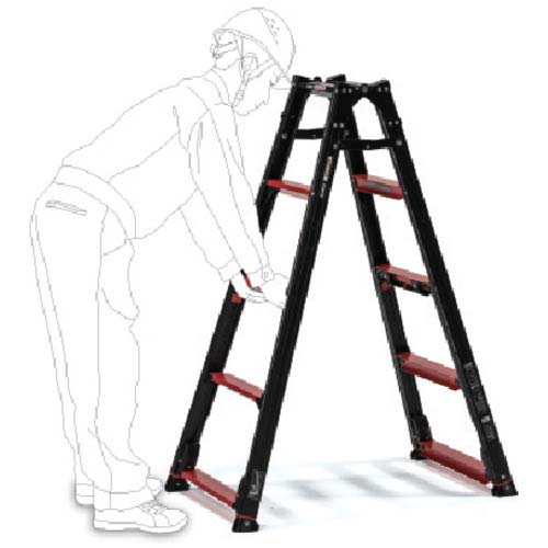 アルインコ 伸縮脚付はしご兼用脚立 GAUDI-X(ガウディ)210CM 最大使用質量100KG GUD210X