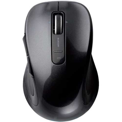 【廃番】エレコム ワイヤレスレーザーマウス 5ボタン チルトホイール ブラック M-LS15DLBK