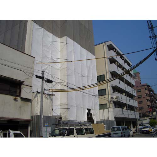 萩原 ターピー PE防炎クロス ホワイト 1.83m×100m/R PEBC18100-WH