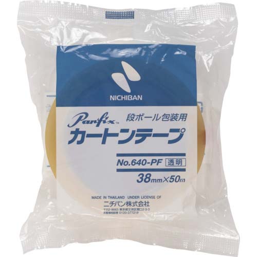 ニチバン カートンテープ640PF透明ー38mmX50m 640PF-38