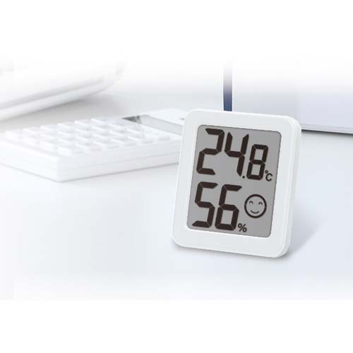 シンワ デジタル温湿度計 環境チェッカー ミニ ホワイト 73244