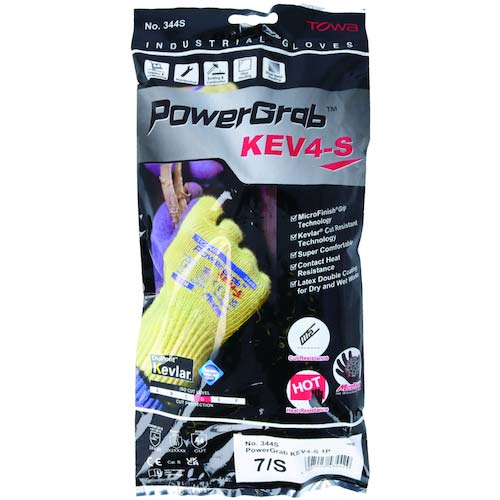 トワロン 耐切創手袋 パワーグラブKEV4-S 7/S 344S-7S