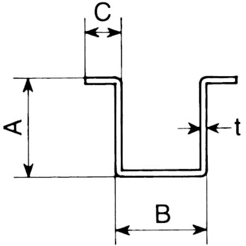 ヤボシ ガイドレール(スチール製) 2号/3640mm 2GR36