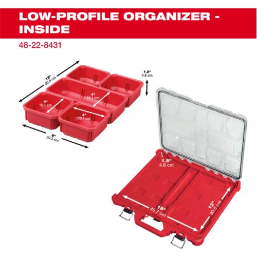 milwaukee PACKOUT ロープロファイルオーガナイザーMサイズ 48-22-8431