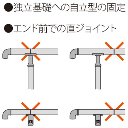 安田 アルミ手摺 アルホージョ38シルバーL=3000 ALH-38S