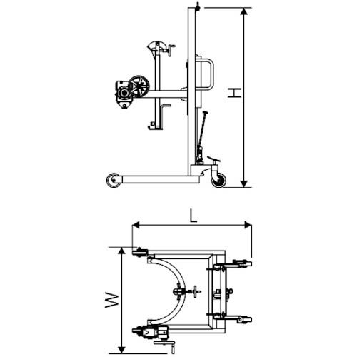 大有 ドラム缶反転 ハイリフト1000型 DUK1430