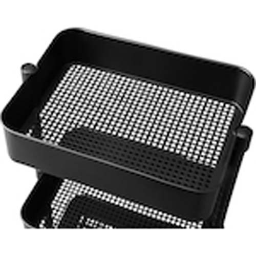 アイリスオーヤマ 100901 キッチンワゴン ブラック KWG-HA-B