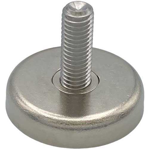 ラクテム マグネット(ネオジキャップ磁石) 丸型おねじ 滑り止めゴム付 Φ16-15 NMYM16-15