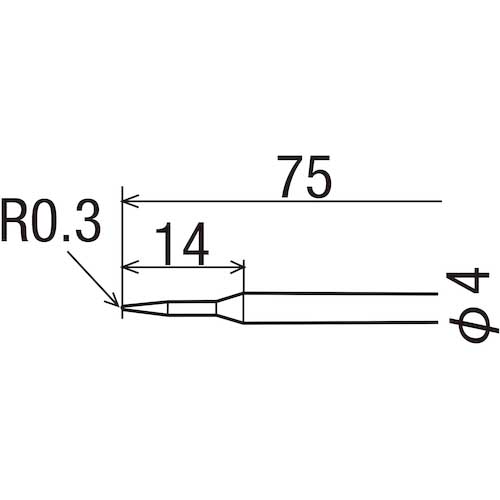 グット 替こて先φ4SB型KS20〜40R用 R-48SB