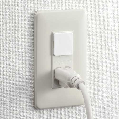 SANWA 電源タップ用コンセントキャップ ホワイト 26×17×28mm 50個入 TAP-CAP3P50