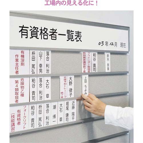 馬印 ホルダーレール付表示板 KFR1207