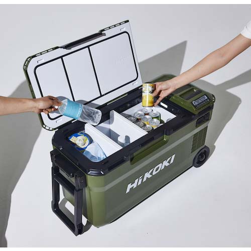 【廃番】HiKOKI 18V-14.4V コードレス冷温庫 超大容量サイズ36L フォレストグリーン マルチボルトセット品 UL18DE(WMGZ)