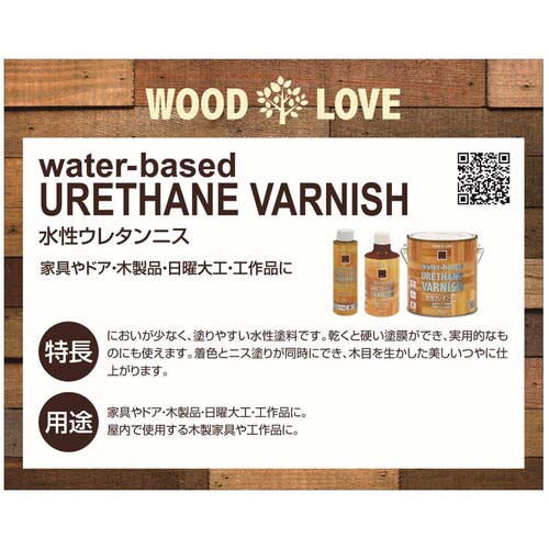 ニッぺ 水性ウレタンニス 250ml つや消しクリヤー 300N027-250 4976124516733