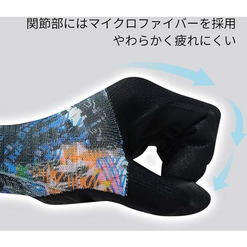 トワロン 水性ポリウレタン背抜き手袋 WOMB-MF2 Collage M 742-M