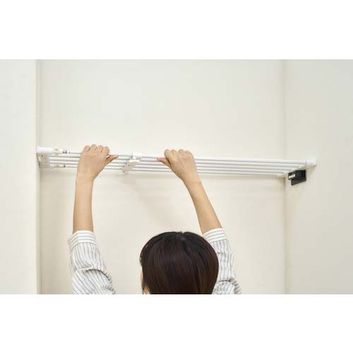 アイリスオーヤマ 202311 伸縮棚アダプター付き ホワイト H-J-NST75R-W