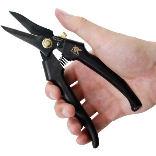 フジ矢 電工ストレートバサミロック付き(黒金) FM04-180NL-BG