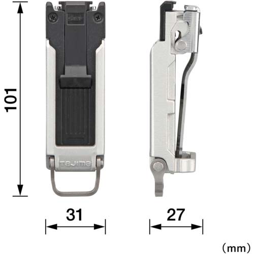 タジマ セフホルダー胴ベルト用 クリップ式 金属 スリム SFC-MSHLD