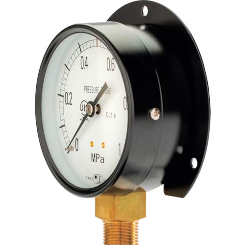 高島 一般圧力計(B枠立型・φ100) 圧力レンジ0.0〜1MPa G3/8【1029110】 1029110