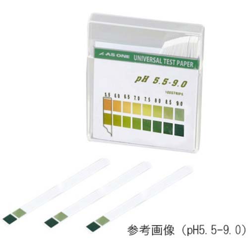 AS pH試験紙 スティックpH5.5-9.0 (100枚入) 1-1267-05