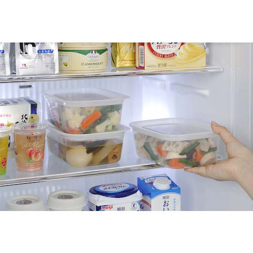 inomata 楽ちんパック 角型950mlクリアーホワイト 1844-CW