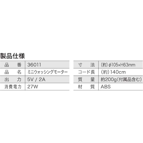 クリーンマスター ミニウォッシングモーター 36011