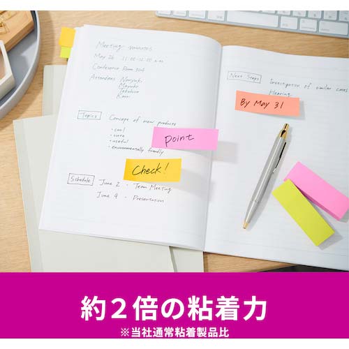 3M ポスト・イット 強粘着ふせん マルチカラー6 500SS-MC-6N