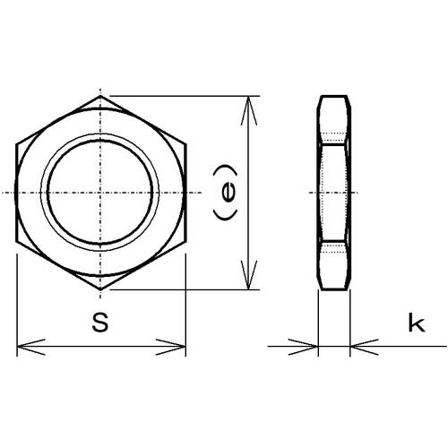 ラクテム 小形六角ナット SUS304 細目 M16 極薄型 HNCTS16