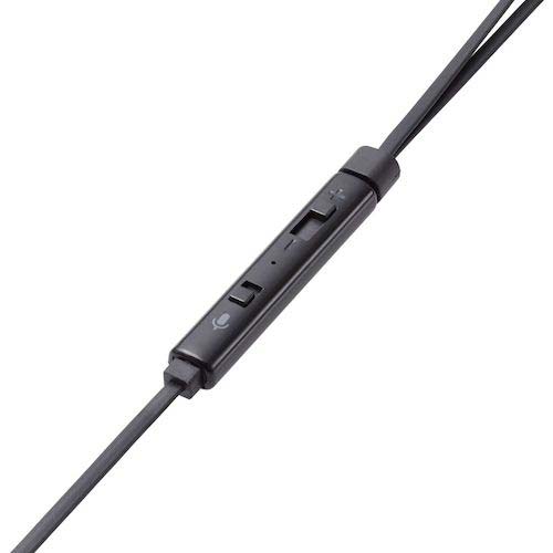 ELECOM インナーイヤー型ヘッドセット カナル ミュートスイッチ付 両耳 USB ブラック HS-EP17UBK