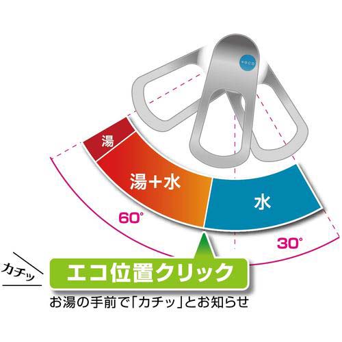 SANEI シングル分岐混合栓 分岐バルブ付き 食洗器接続 エコ パイプの長さ190mm K17111ED-13