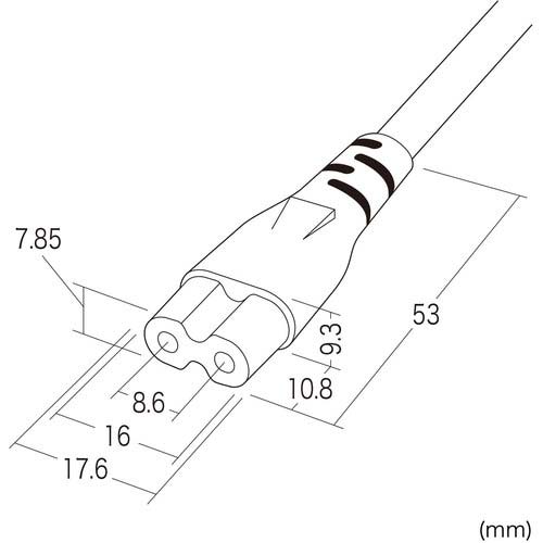 SANWA 電源コード KB-DM2S-2