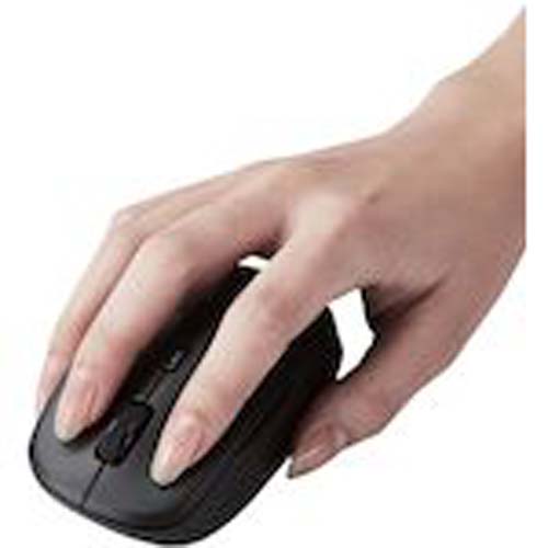 ELECOM BlueLEDマウス 無線 5ボタン 抗菌 ブラック M-BL21DBKBK